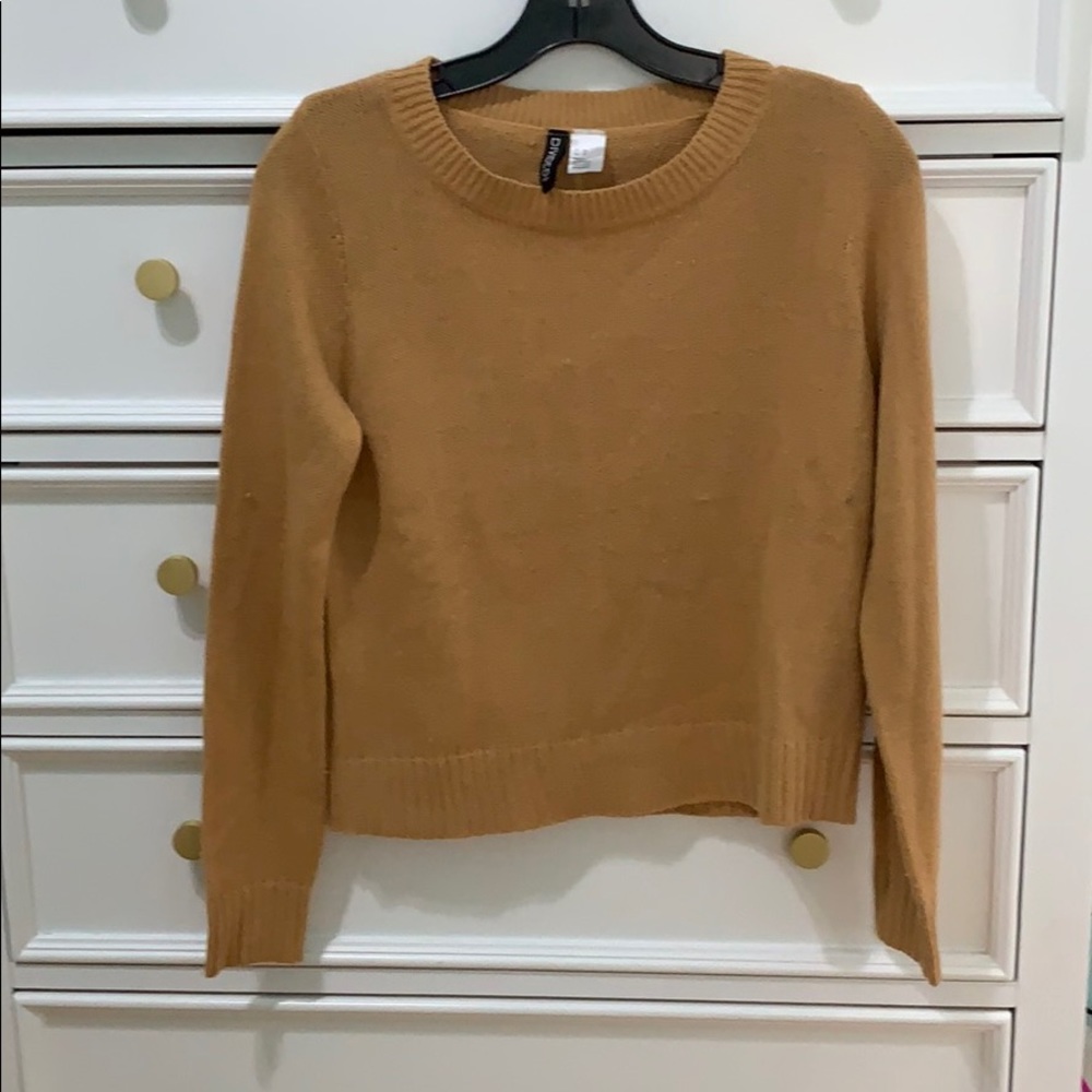 Mustard colored divided H & M sweater